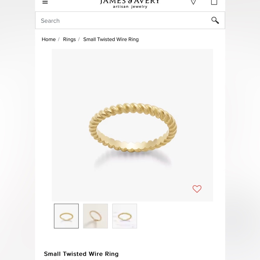 James Avery Small Twisted Wire Ring 💍